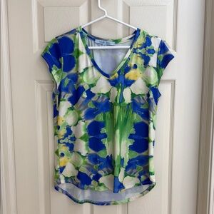 Blue Sol Cap-Sleeve Dressy Tee L